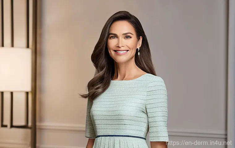 주름 개선 필러 - **Prompt 1: Subtle Radiance - A Confident Woman's Transformation**
    "A full-body shot of an elega...