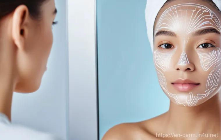 여드름 케어 솔루션 - The AI-Powered Skin Diagnostic Journey**

**Description:** A vibrant, high-resolution, close-up shot...