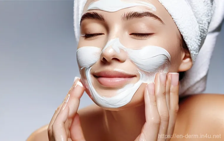 화학적 박피 비교 - **Prompt 2: Clear and Refined Complexion**
    "A detailed headshot of a person (aged 20s-30s) showc...