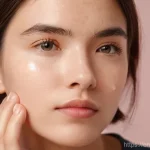 피부 자극 줄이는 시술 - **Prompt:** A close-up, artistic shot of a person, gender-neutral, in their late twenties, gently to...